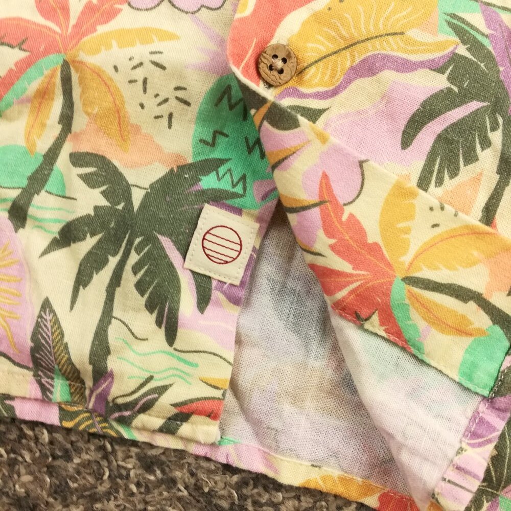 2024 Marine Layer Shirt Linen  Lyocell Camp Floral S/S Button Up Mens Large - Picture 4 of 10